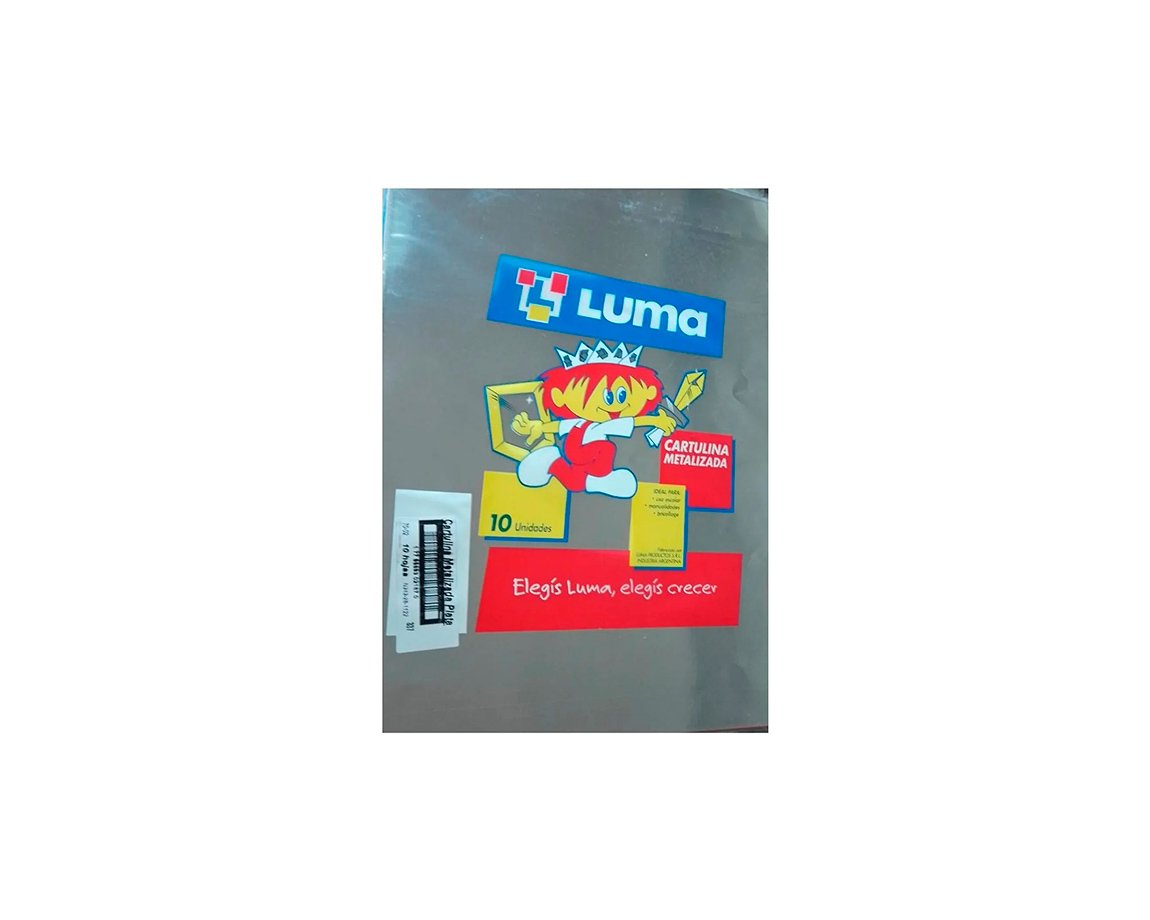 PAPEL CARTULINA LUMA METAL PLATA 61x44.7