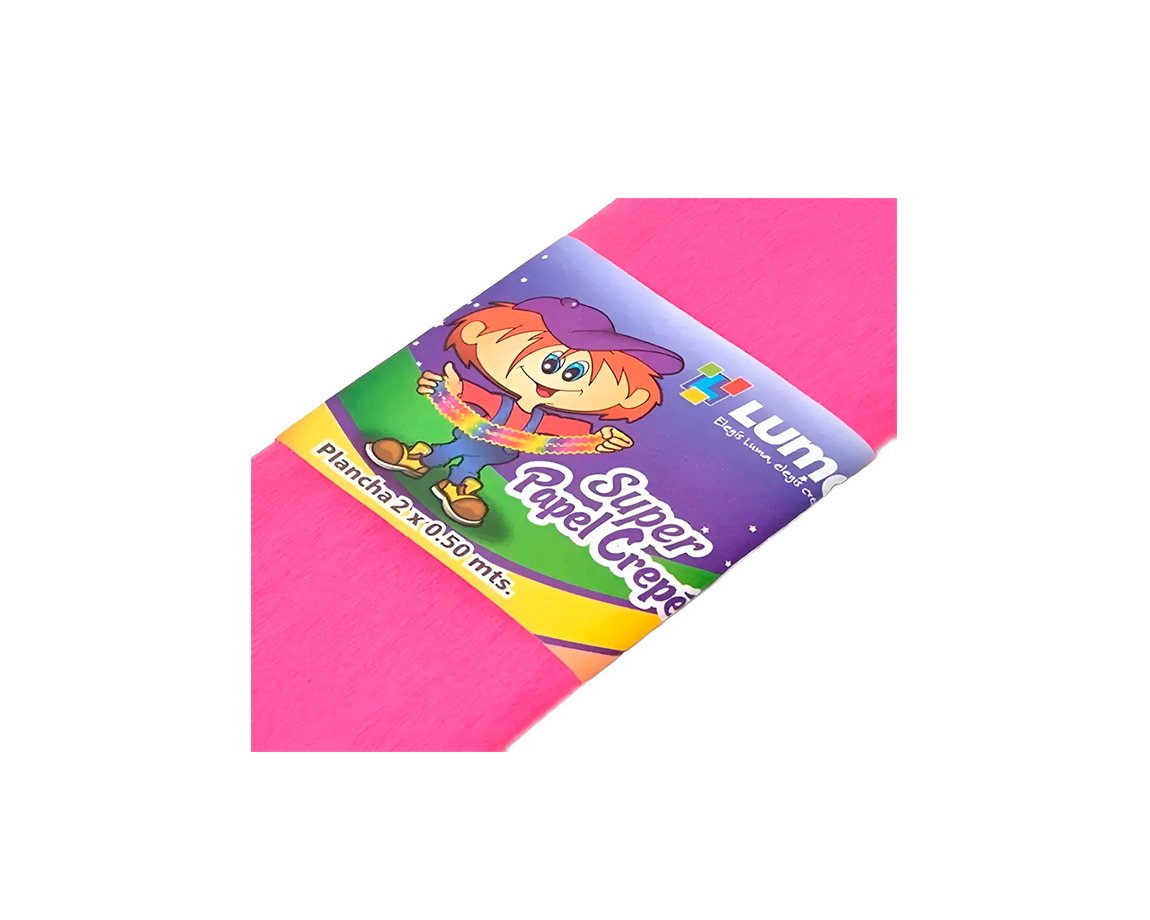 PAPEL CREPE LUMA ROSA x unid.