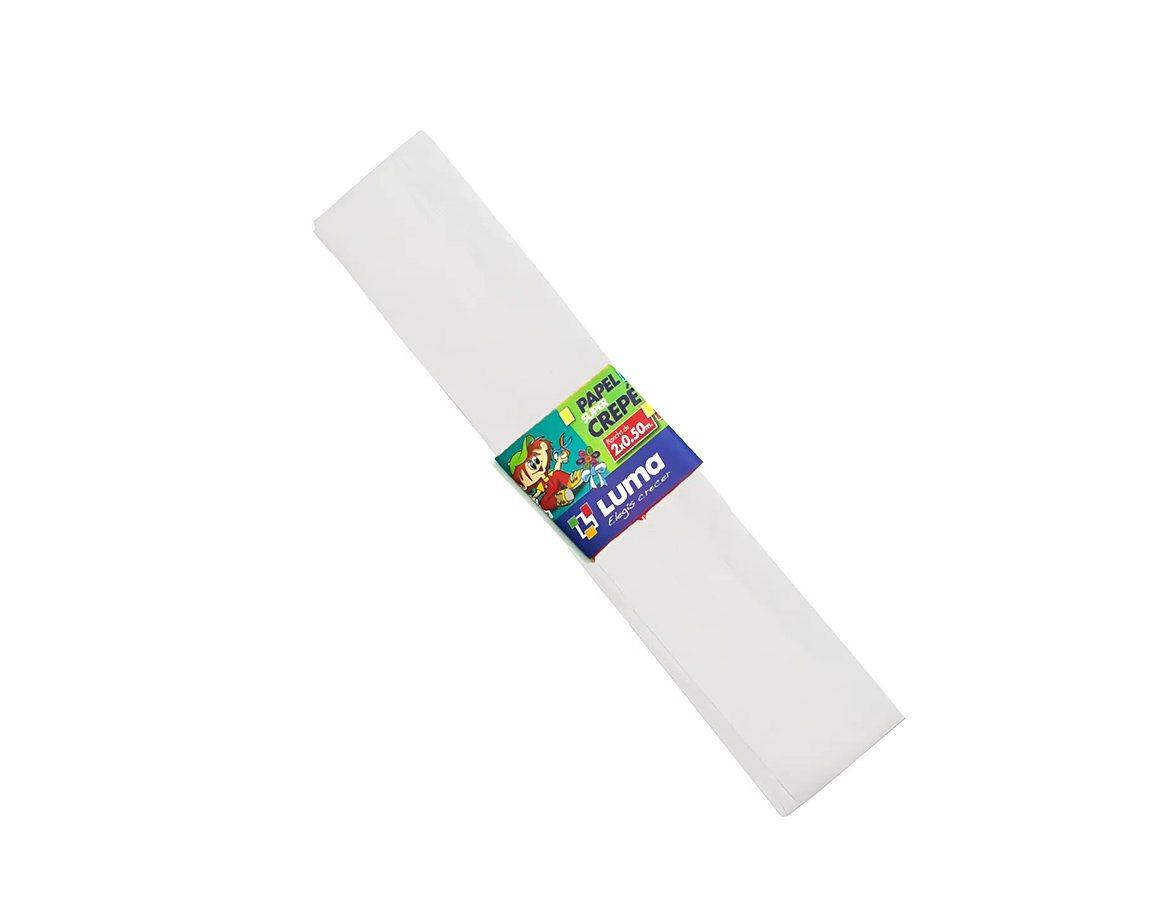 PAPEL CREPE LUMA BLANCO x unid.