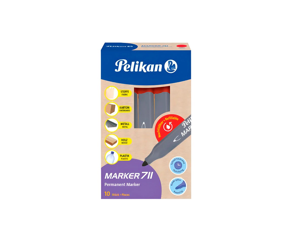 MARCADOR PELIKAN 711 SOLVENTE ROJO P/RED