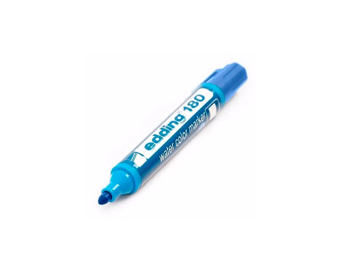 MARCADOR EDDING E-180 AGUA AZUL P/RED