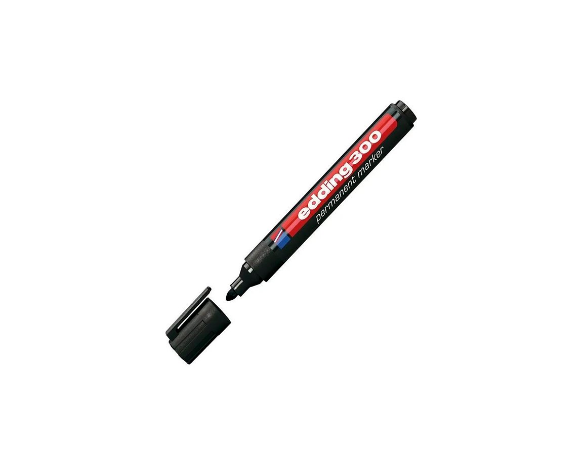 MARCADOR EDDING E-300 PERMAN. NEGRO P.RED