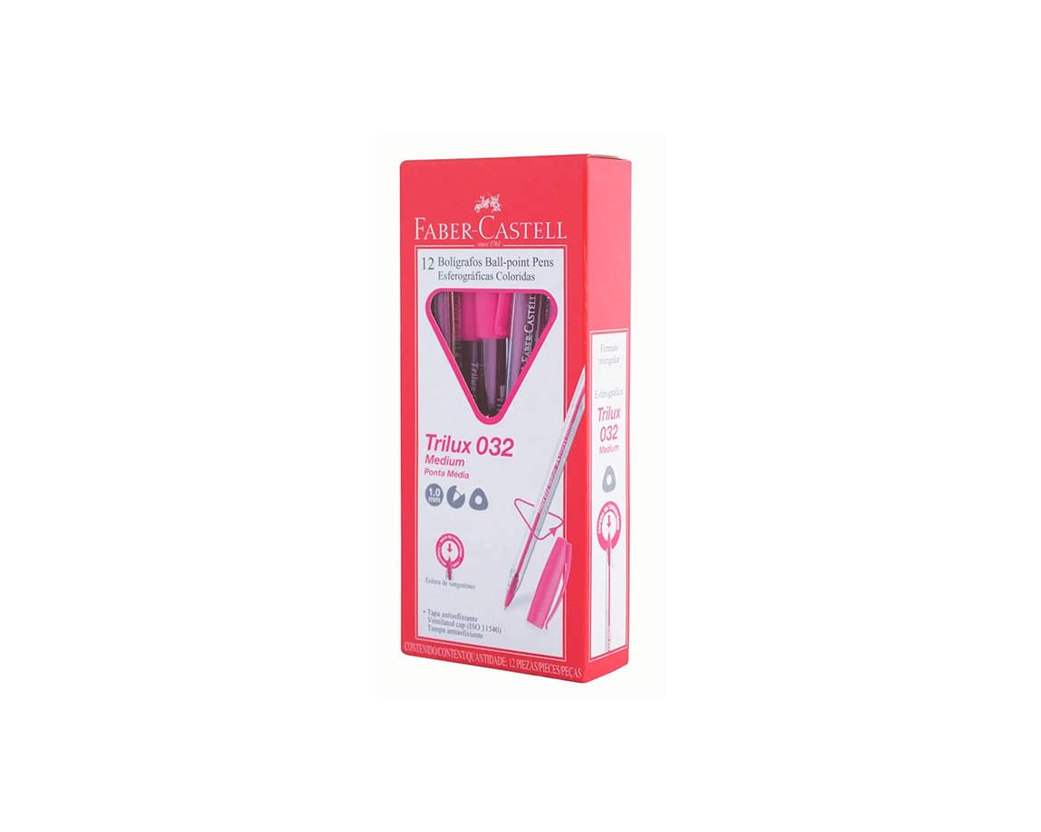 BOLIGRAFO FABER TRILUX 032  ROSADO