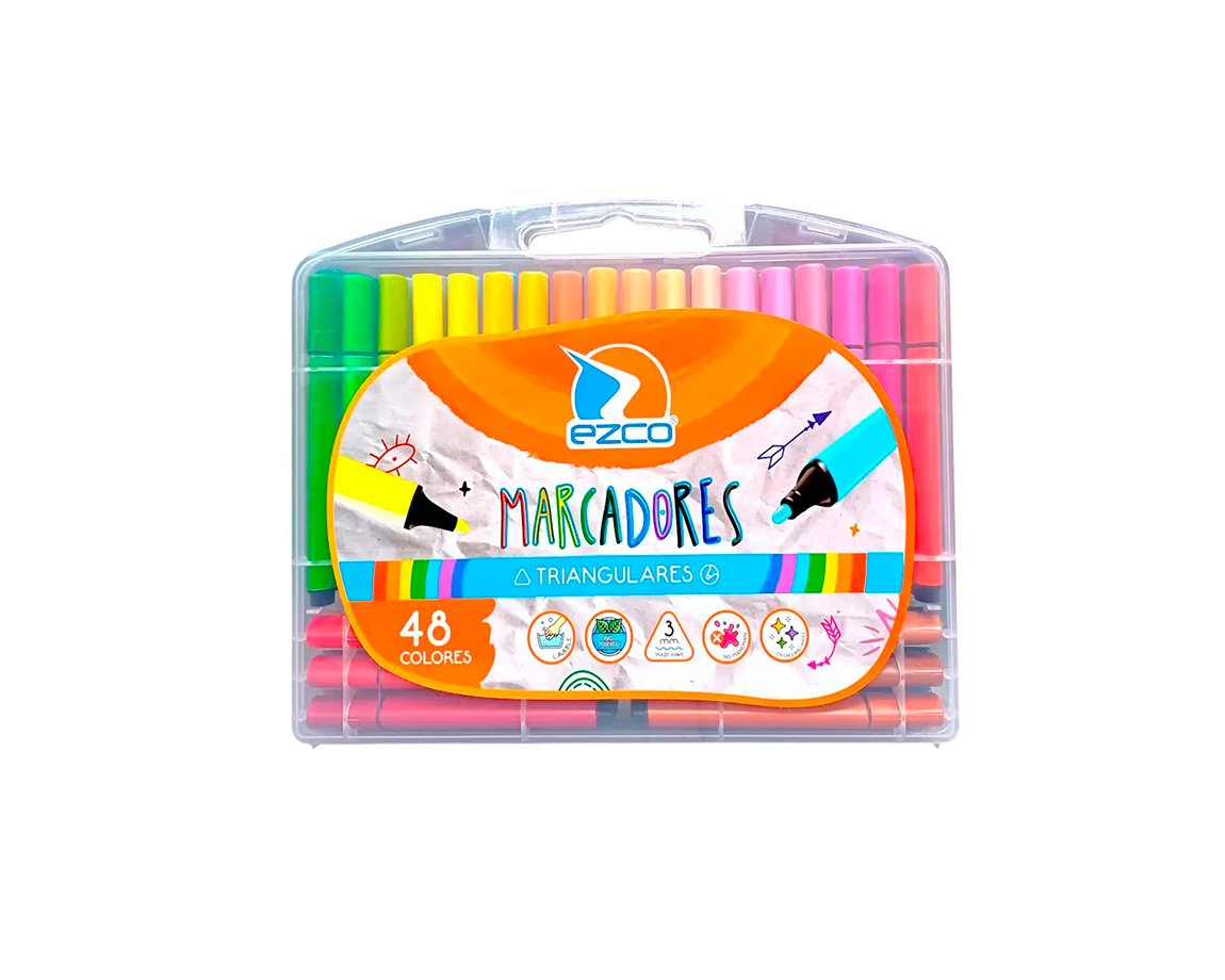 MARCADOR EZCO TRIANGULAR VALIJA x 48 UNID.