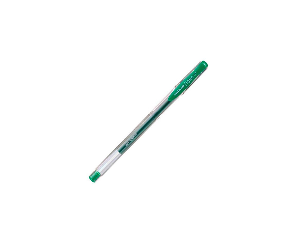 BOLIGRAFO UNI UM-100 SIGNO 0.7 COMUN VERDE