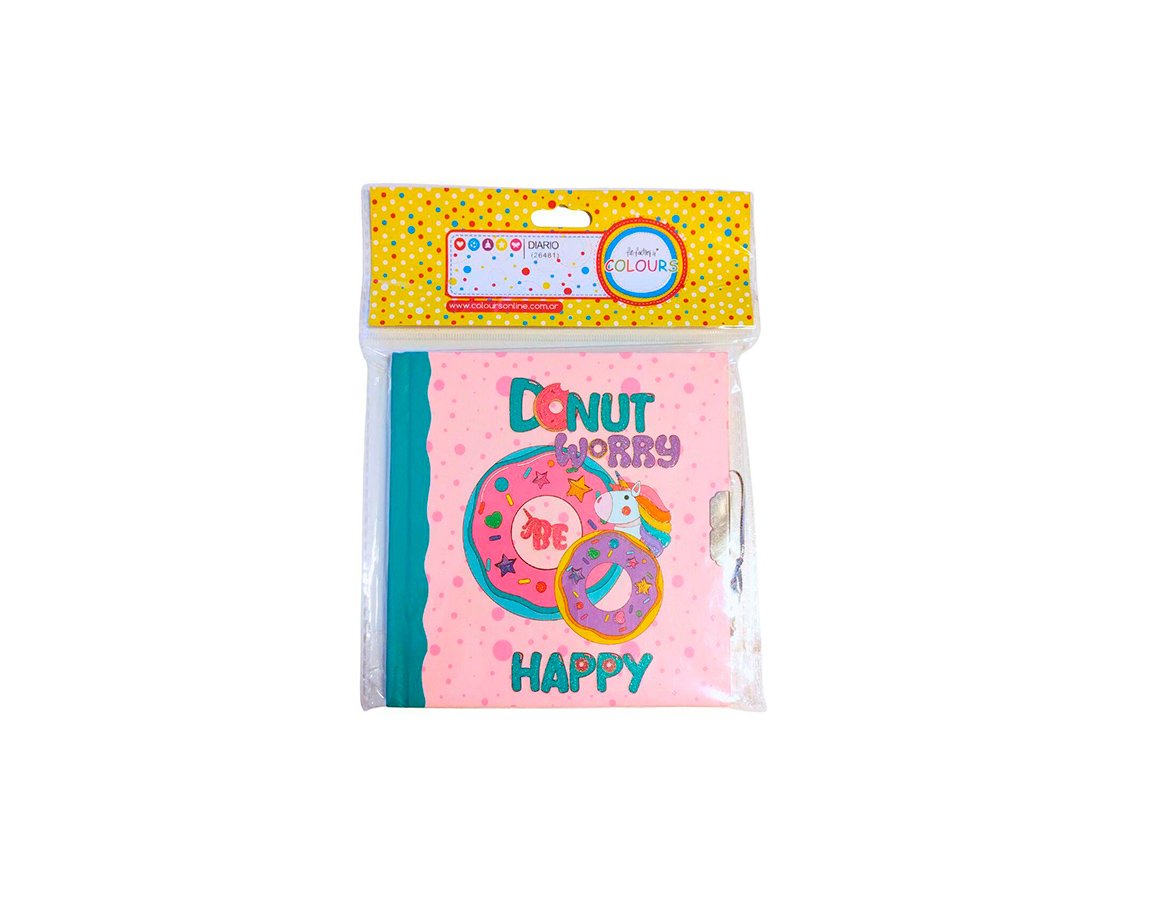 DIARIO INTIMO 26481 COLOURS DONUTS 15X15CM