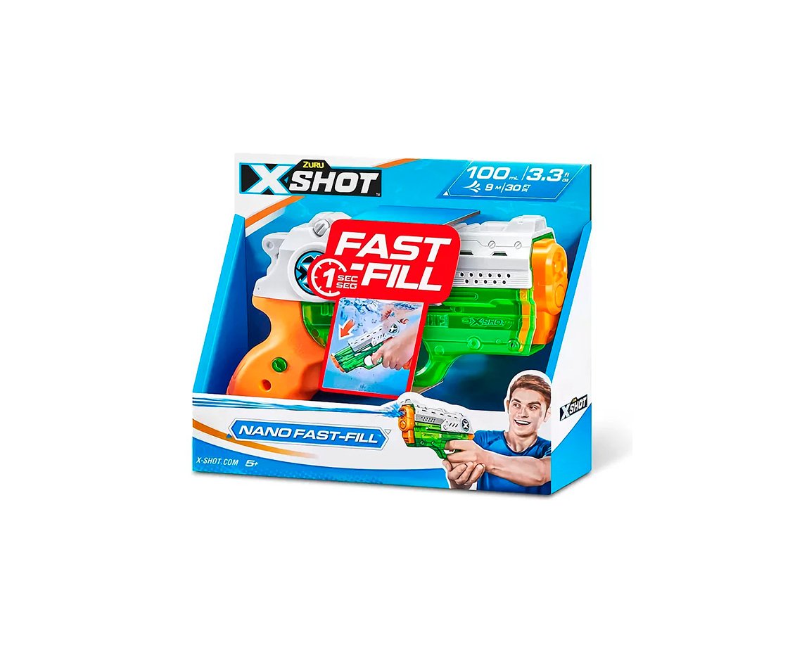 JUGUETE ZURU X-SHOT 56333 WATER BLASTER FAST FILL NANO (7085)