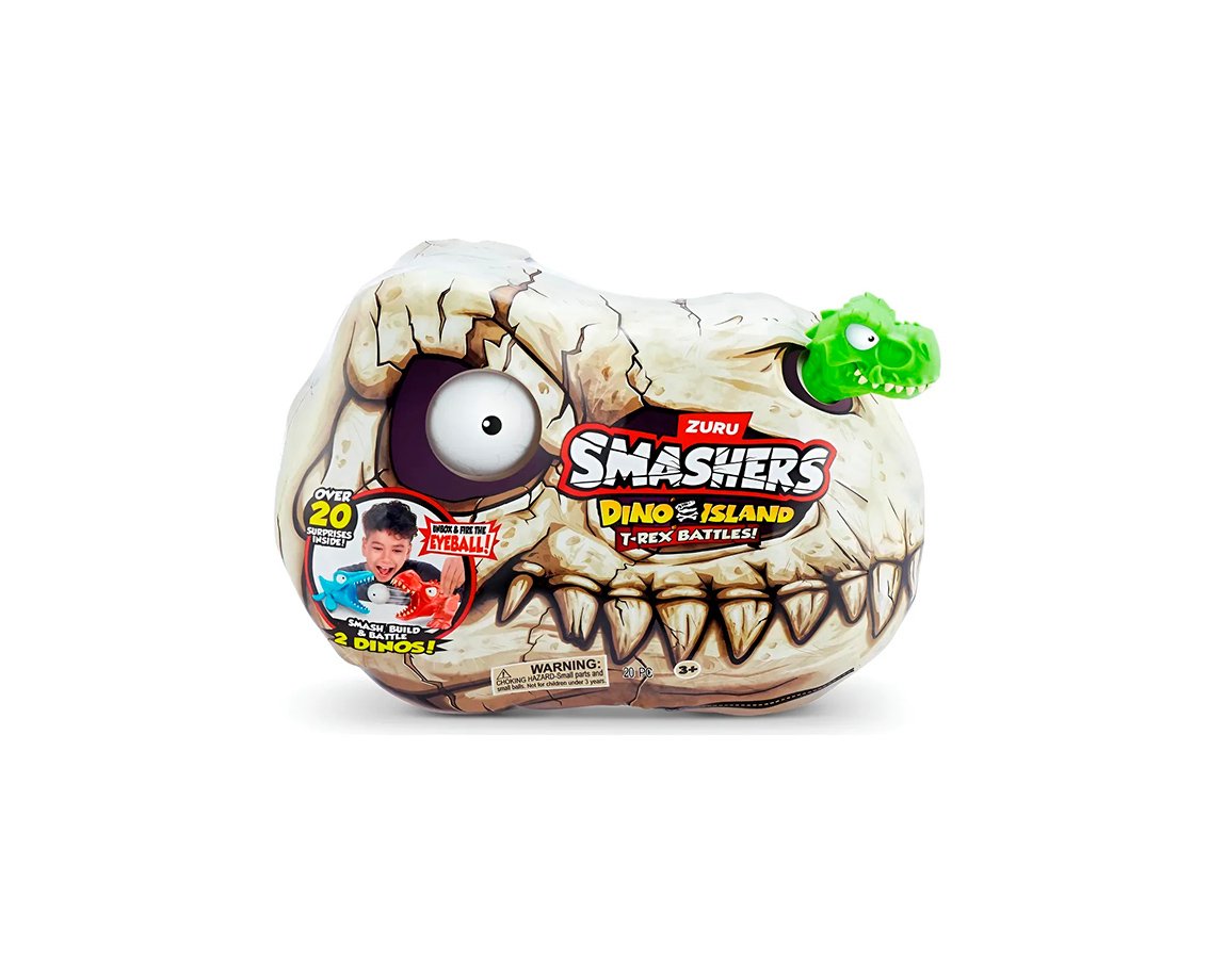 JUGUETE ZURU SMASHERS 7656 DINO ISLAND T REX + 20 SORPRESAS 74114