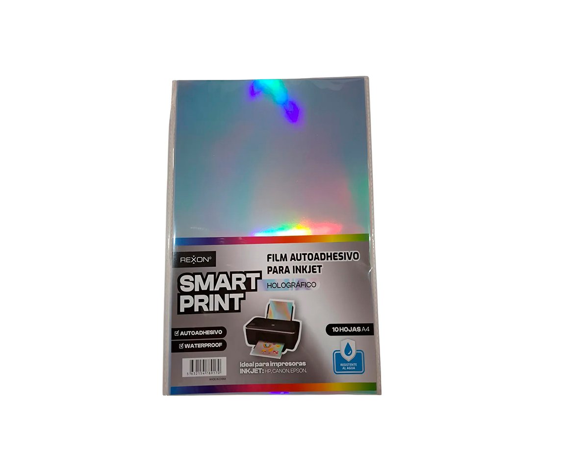 PAPEL REXON SMART PRINT HOLOGRAFICO STARS A4 10H INK-JET 789163 (16537)