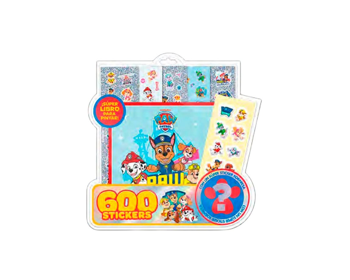 LIBROS VERTICE 6362 600 STICKERS N°2 PAW PATROL