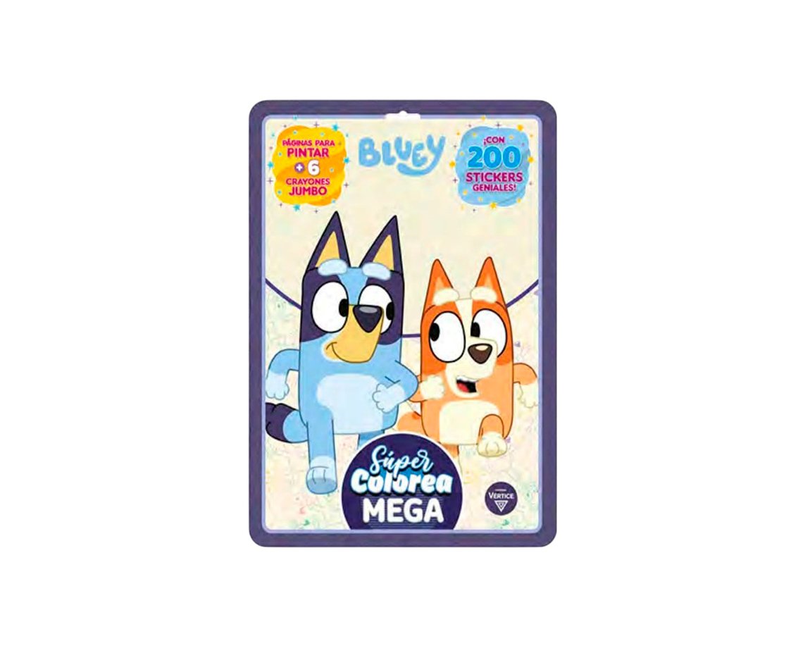 LIBROS VERTICE 6511 SUPER COLOREA MEGA N°2 BLUEY
