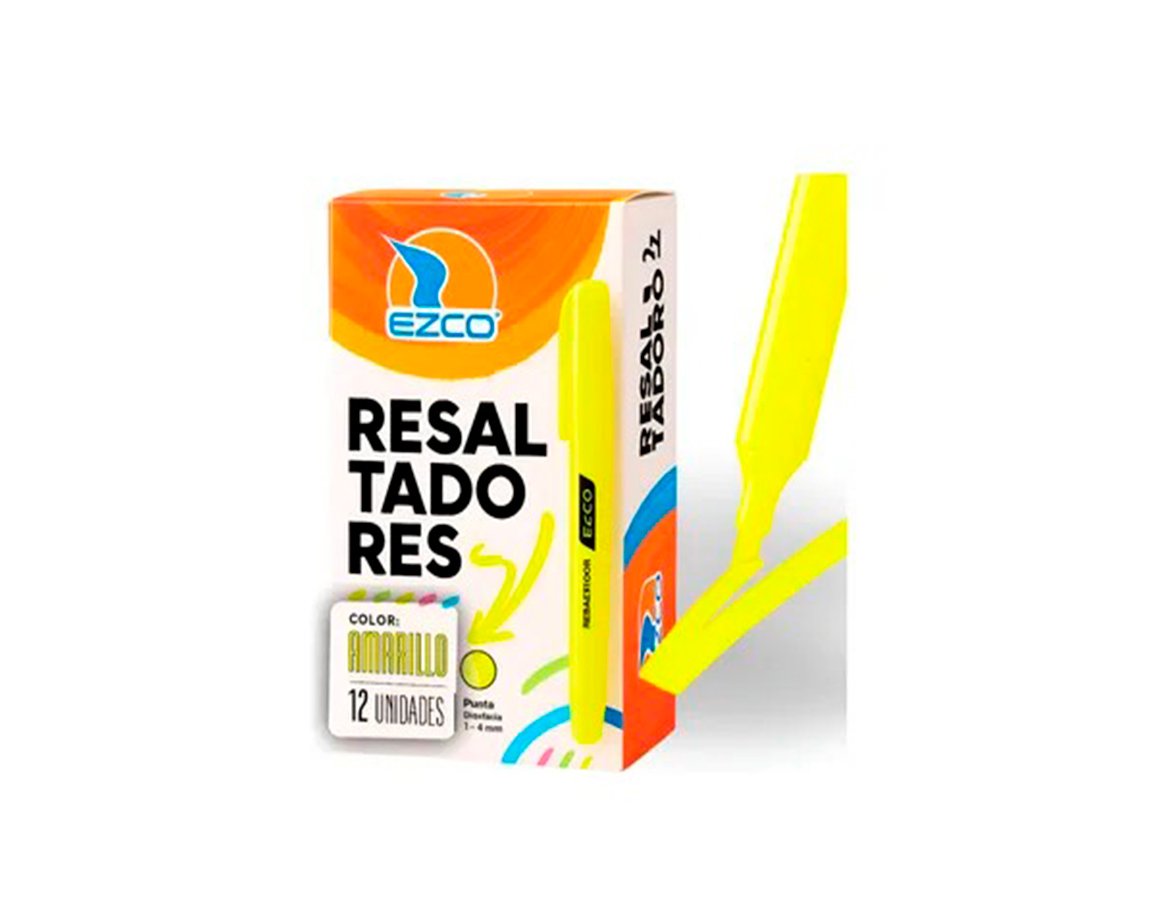 RESALTADOR EZCO T. LAPIZ AMARILLO