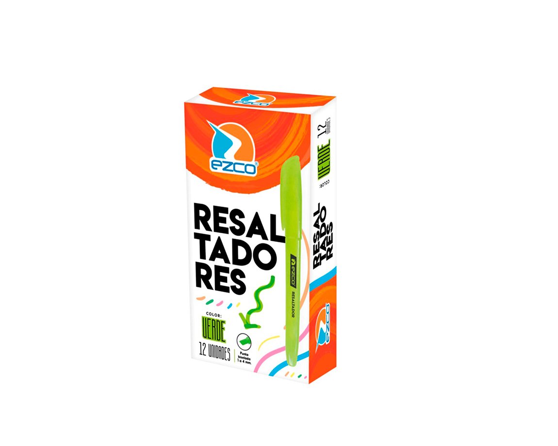 RESALTADOR EZCO T. LAPIZ VERDE