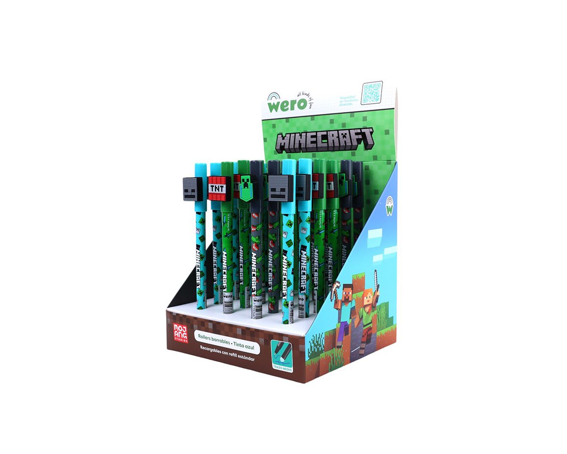 BOLIGRAFO WERO WE4235 BORRABLE MINECRAFT
