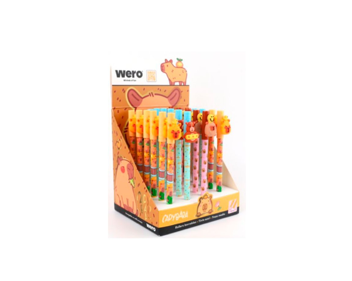 BOLIGRAFO WERO WE4236 BORRABLE CAPYBARA