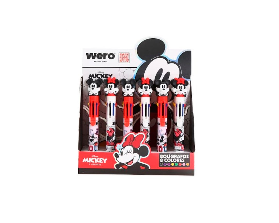 BOLIGRAFO WERO WE4278 MICKEY 8 COLORES