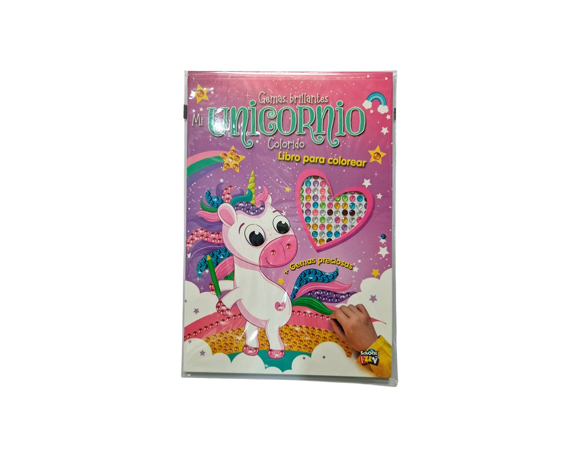 LIBROS SCHOOL FUN PLOW LIST-627 GEMAS BRILLANTES MI UNICORNIO COLORIDO