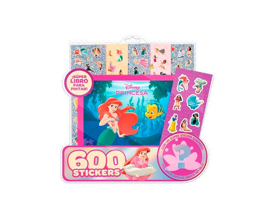 LIBROS VERTICE 6364 600 STICKERS PRINCESAS