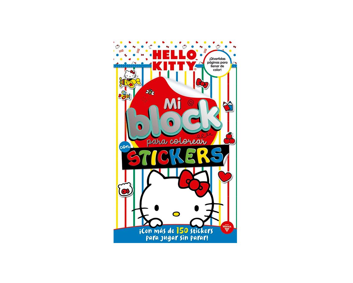 LIBROS VERTICE 6353 HELLO KITTY MI BLOCK PARA COLOREAR
