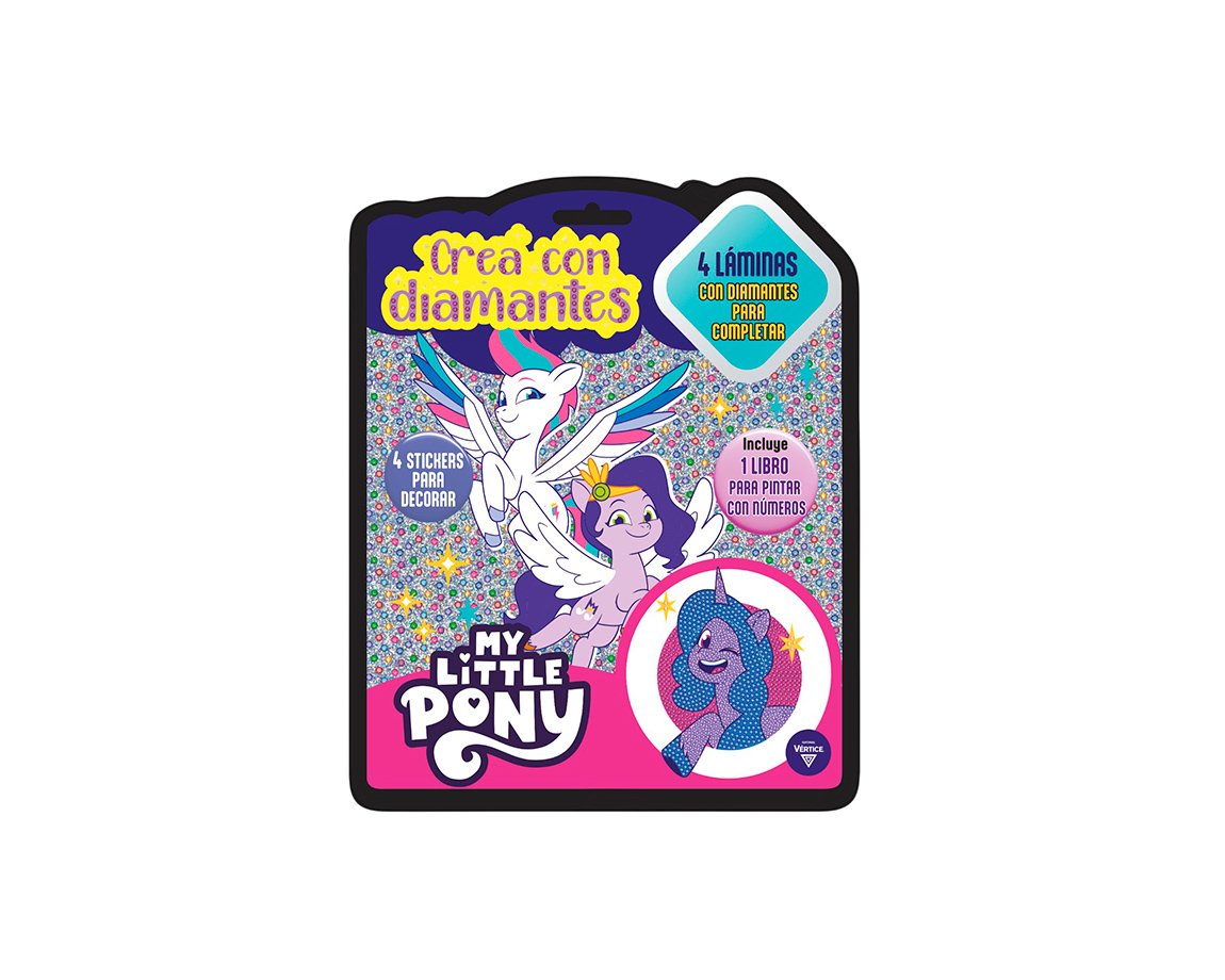 LIBROS VERTICE 6709 PEQUEÑO PONY CREA CON DIAMANTES