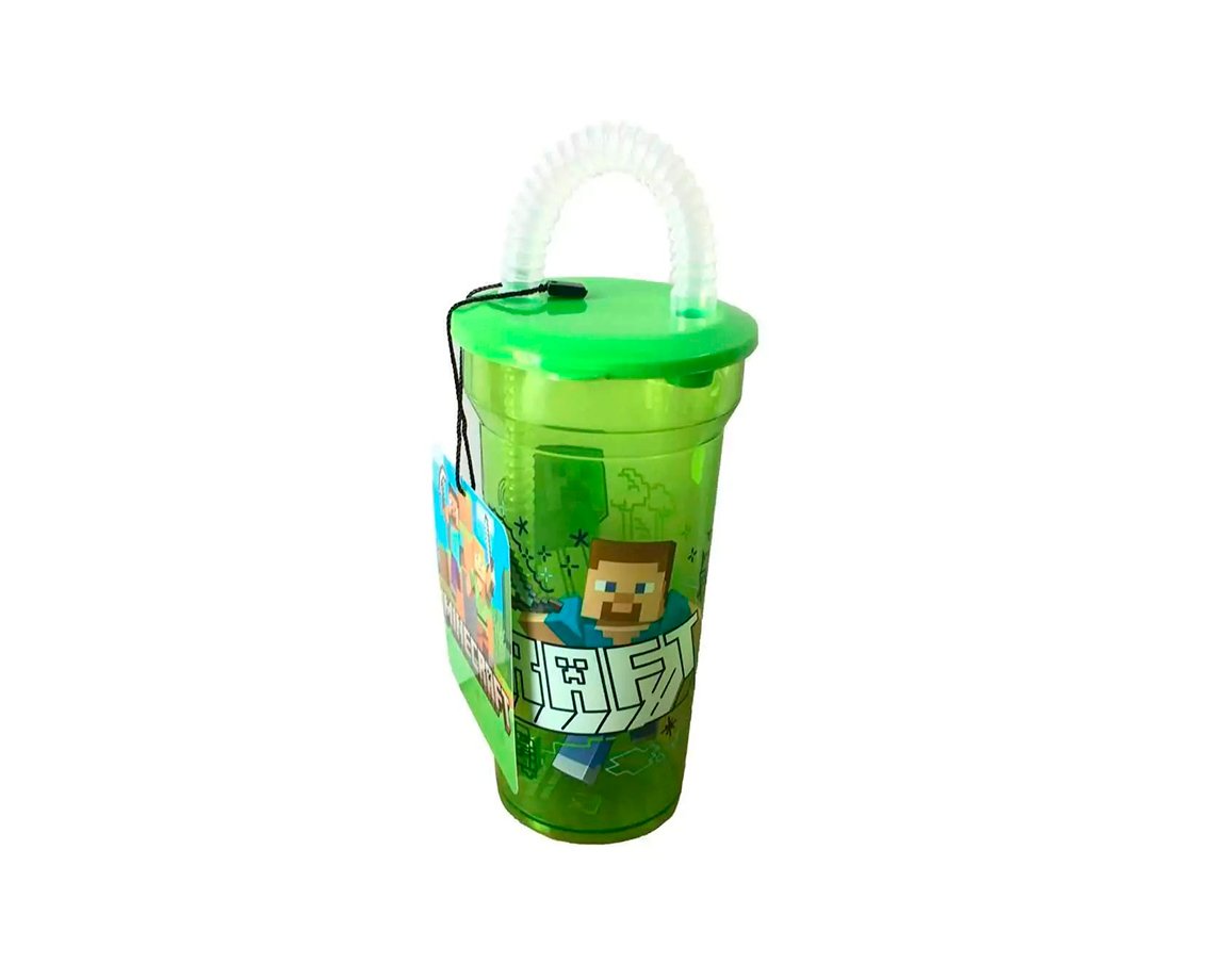 VASO CRESKO MI081 MINECRAFT CON SORBETE 400 ML