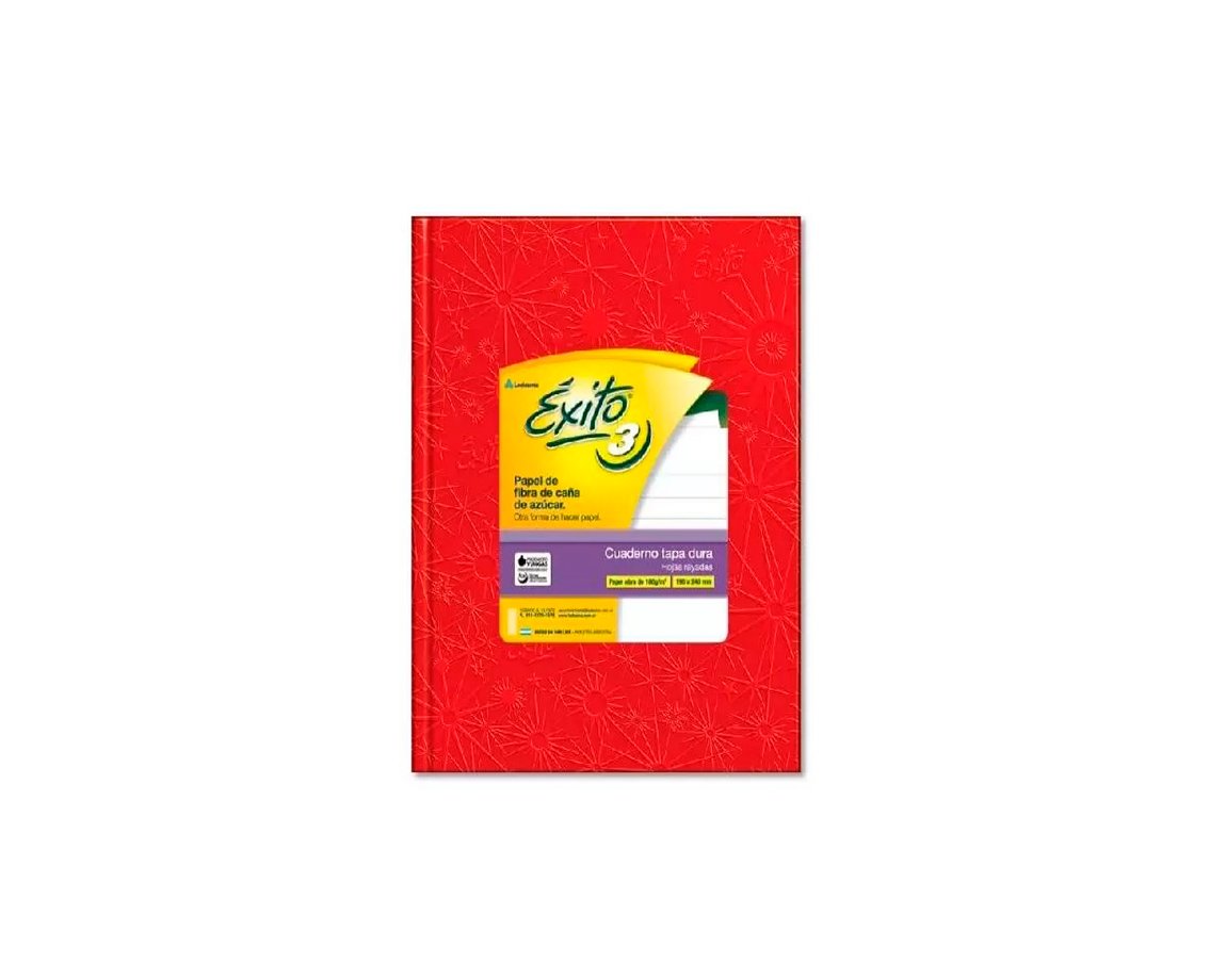 CUADERNO EXITO 19x24 E3 ARAÑA T/D. 100 H # ROJO