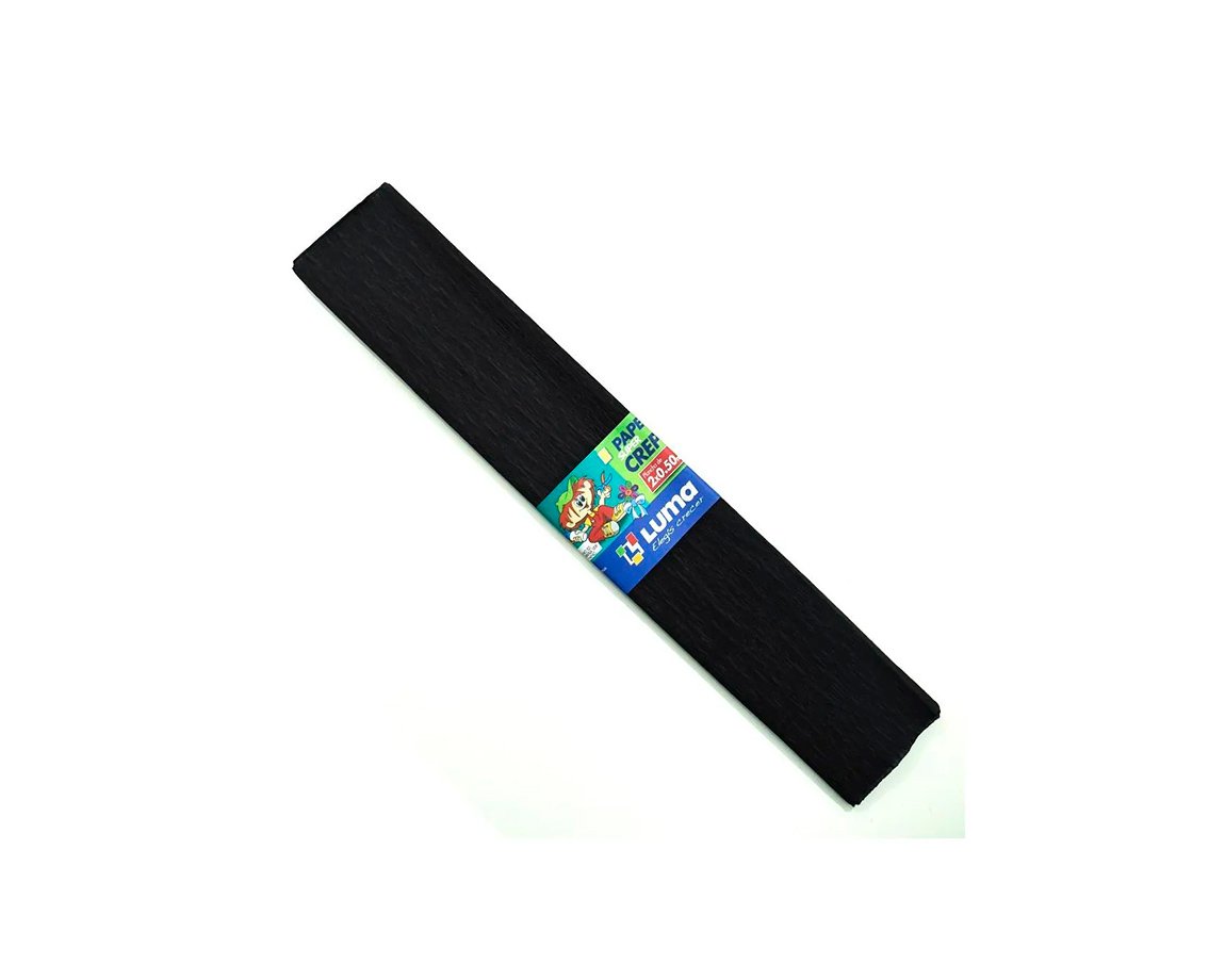 PAPEL CREPE LUMA NEGRO x unid.