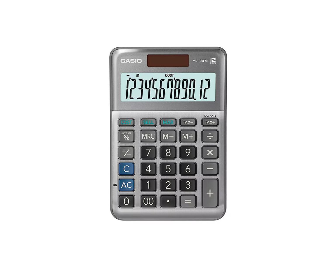 CALCULADORAS CASIO MS-120FM  12 DIGITOS
