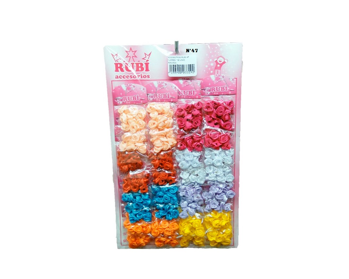 ACCESORIOS RUBI 47 FLORES x32 UNID ROCOCO