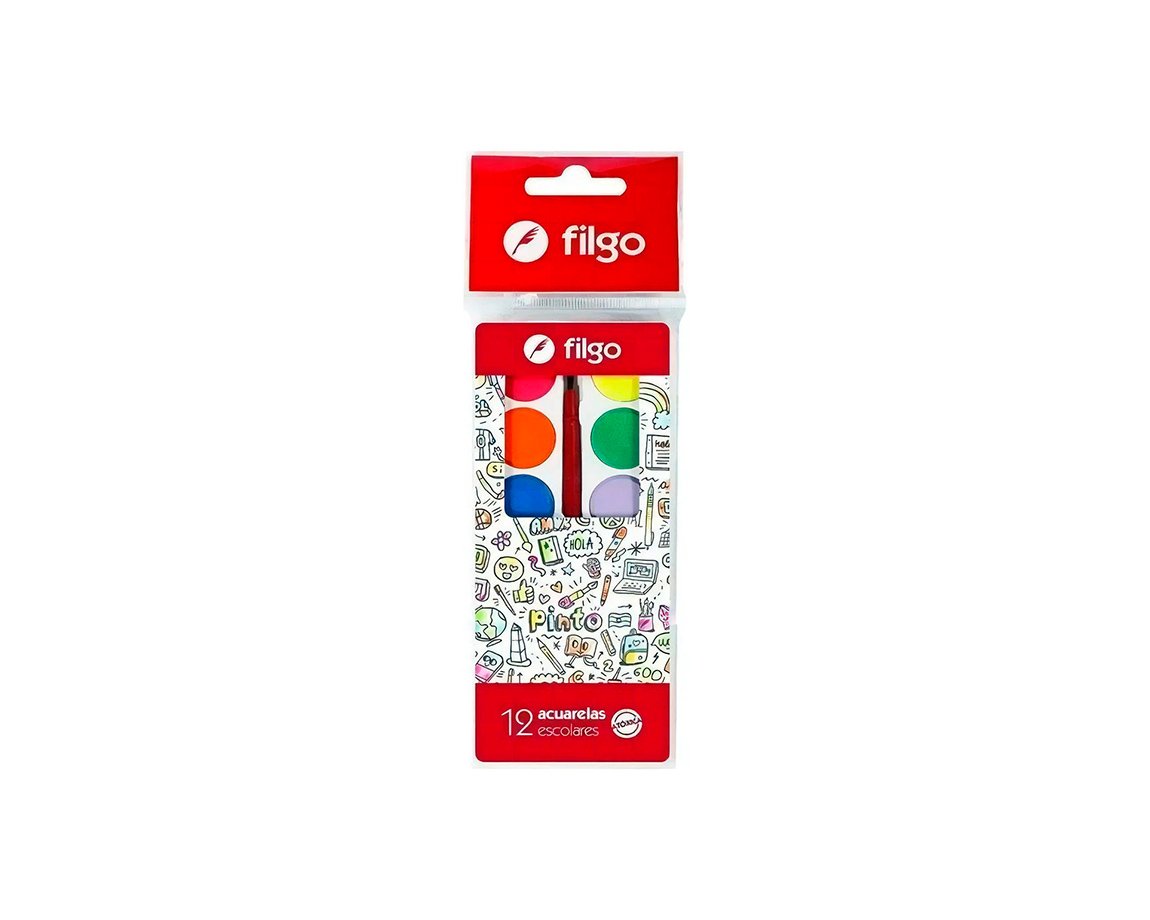 ACUARELA FILGO 12 COL. ESCOLAR