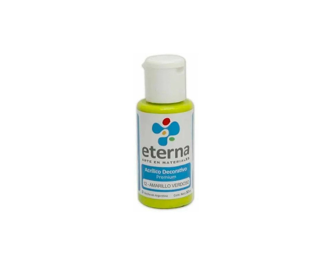 ACRILICO ETERNA DECO x  50 ML   12 AMARILLO VERDOSO