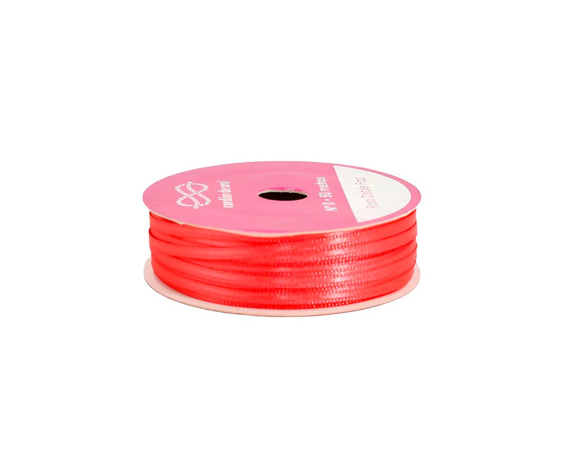 CINTA RASO ARISTE Nro 0  3mm x50 MTS CORAL DOBLE FAZ