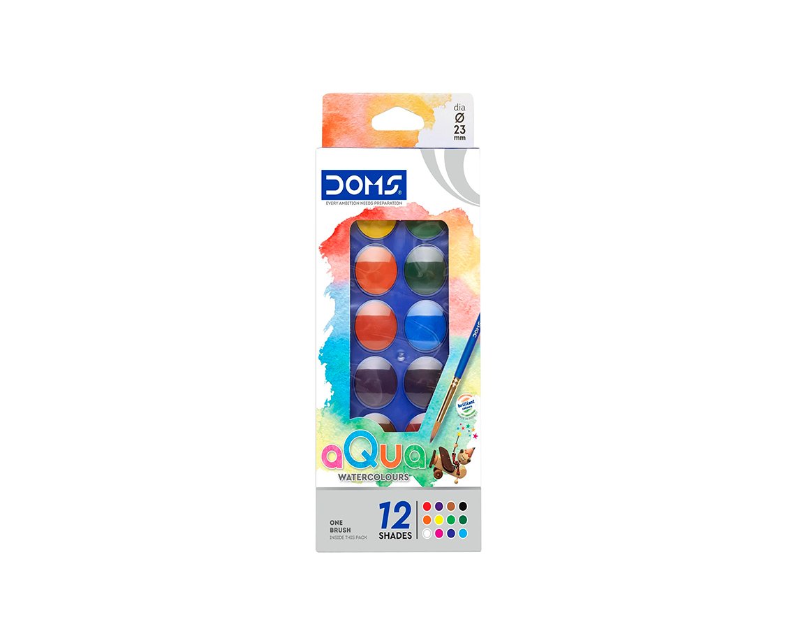 ACUARELA DOMS x 12 COL. 23mm