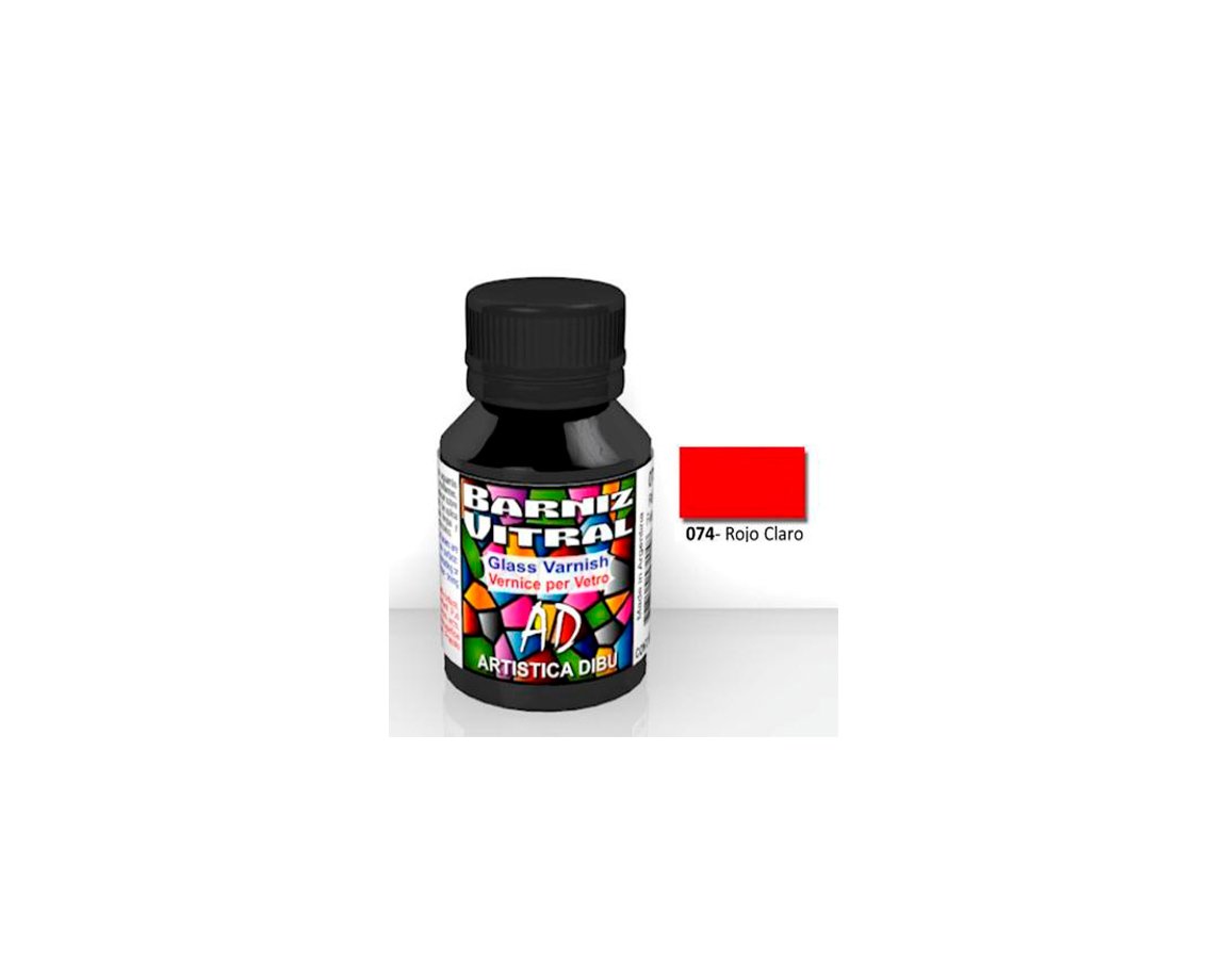 BARNIZ AD VITRAL 074 ROJO CLARO x 50 ML