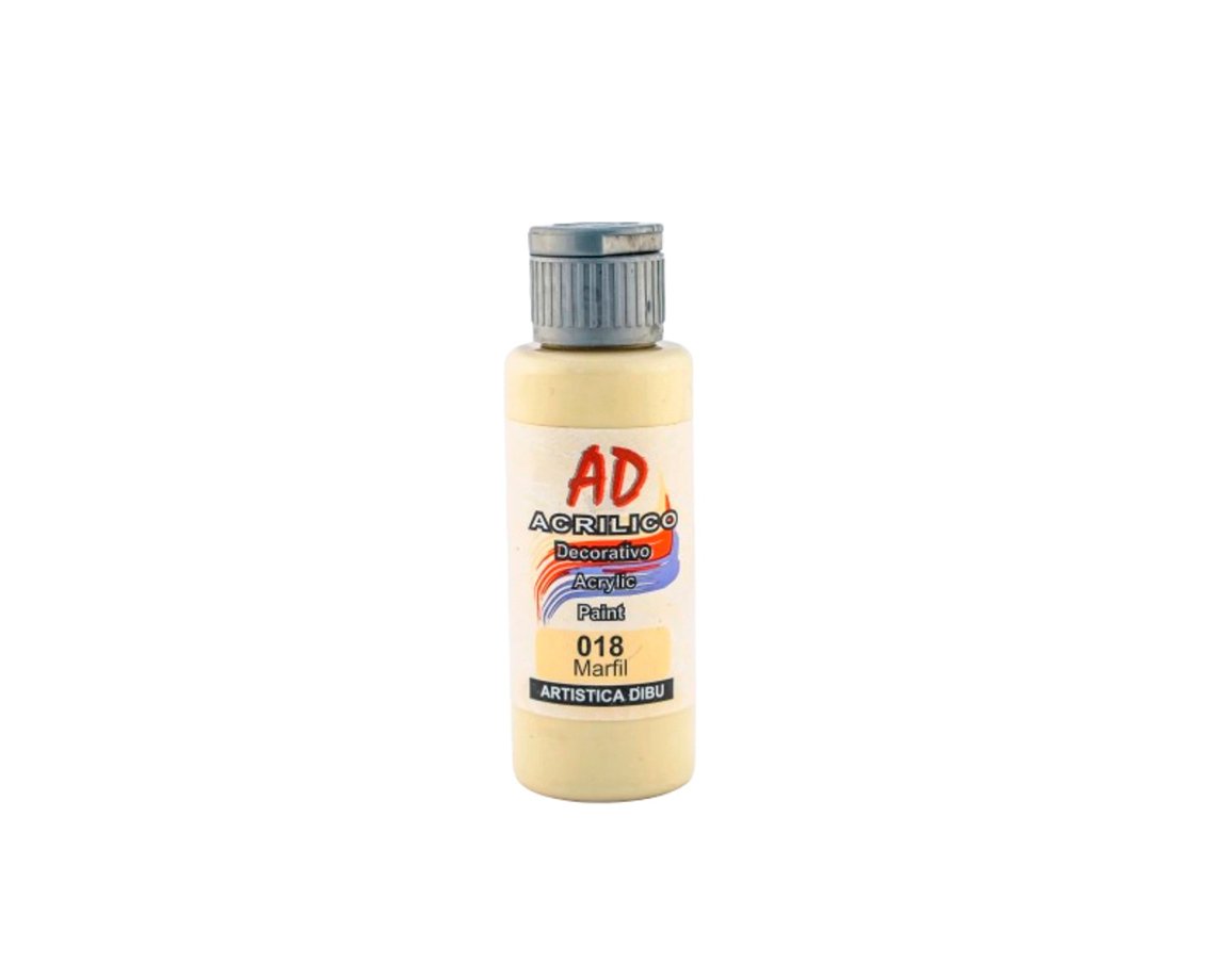 ACRILICO AD DECORATIVO 60 ML 018 MARFIL
