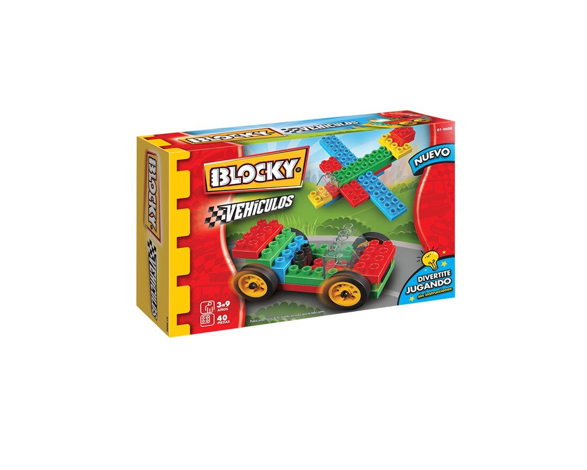 JUGUETE RASTI 01-0600 BLOCKY VEHICULOS 40 PIEZAS