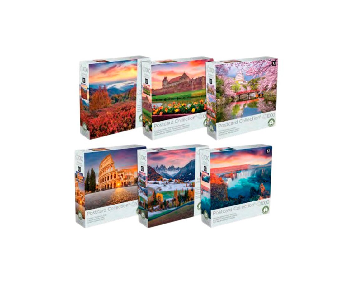 JUGUETE PUZZLE POSTALES 1000P 6 MODELOS KPZ011