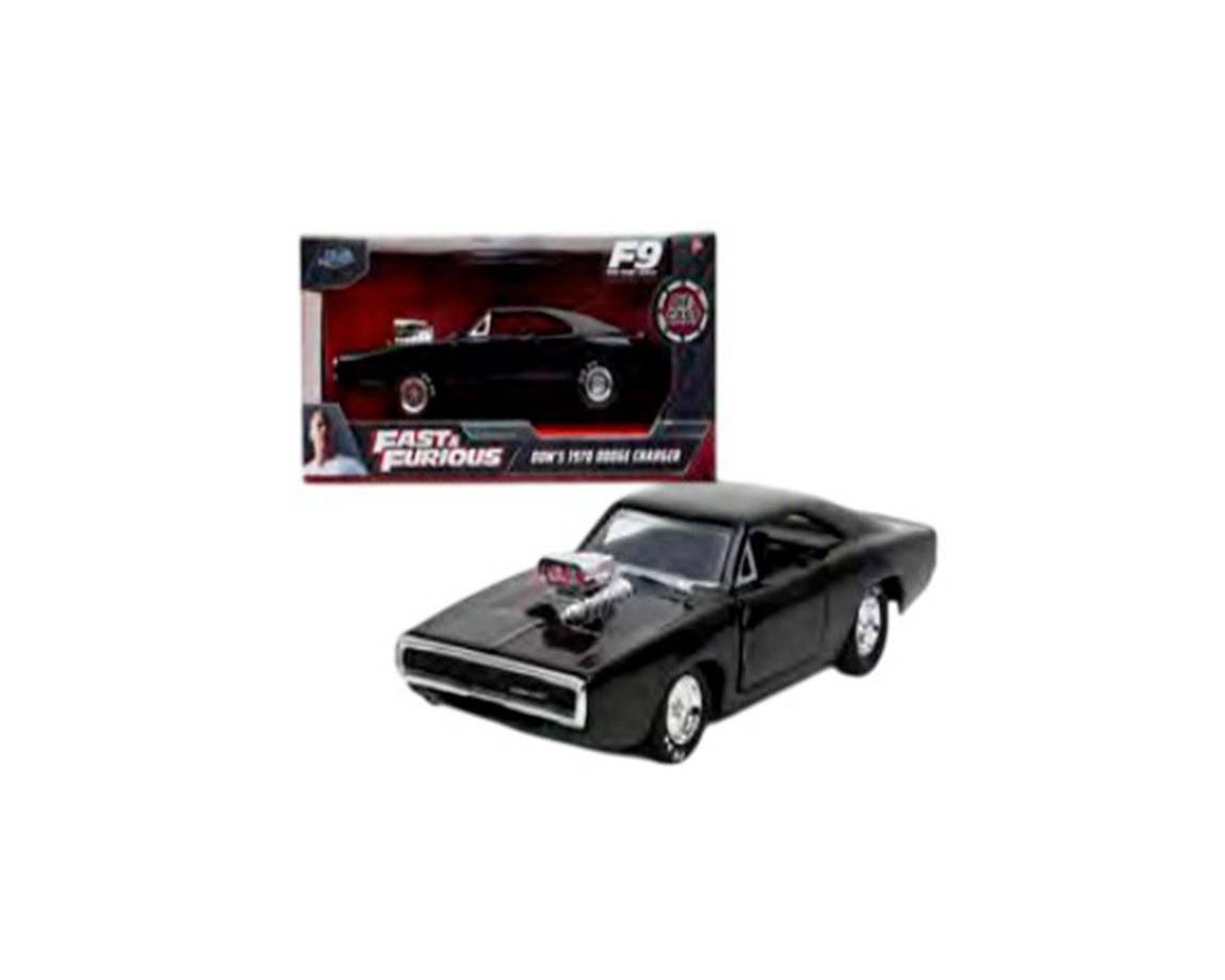 AUTO RAPIDO Y FURIOSO DODGE CHARGER 1970 NEGRO JDA013