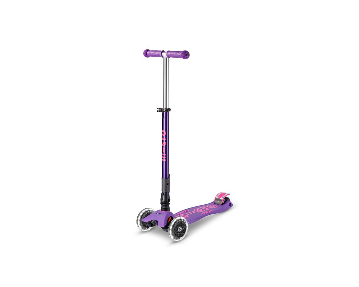 MONOPATIN WABRO 93001PURPLE MICRO MAXI DELUXE LED PLEGABLE