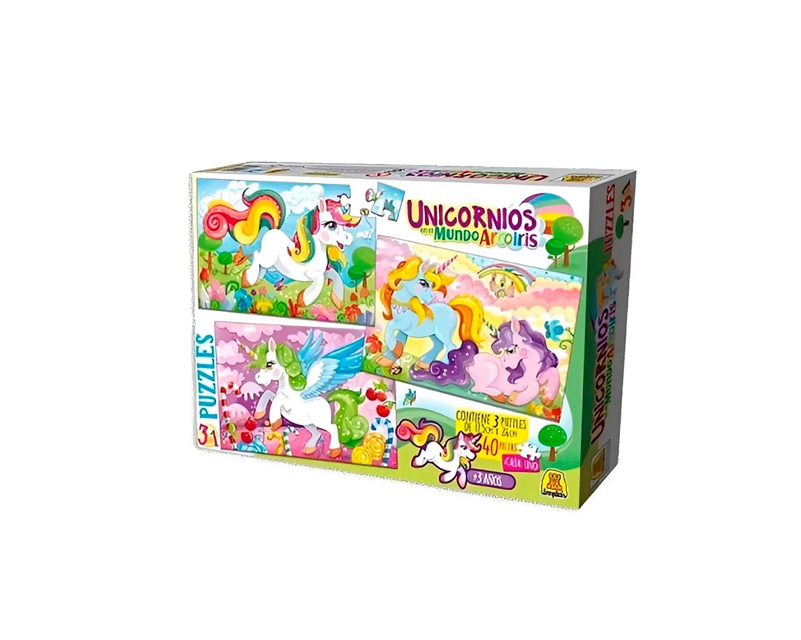 JUGUETE PUZZLE IMPLAS 25 UNICORNIOS MUNDO ARCOIRIS