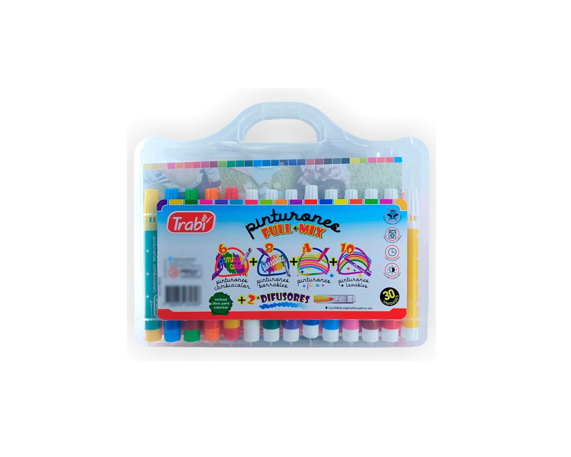 VALIJA TRABI PINTURONES FULL & MIX x 30 unid.