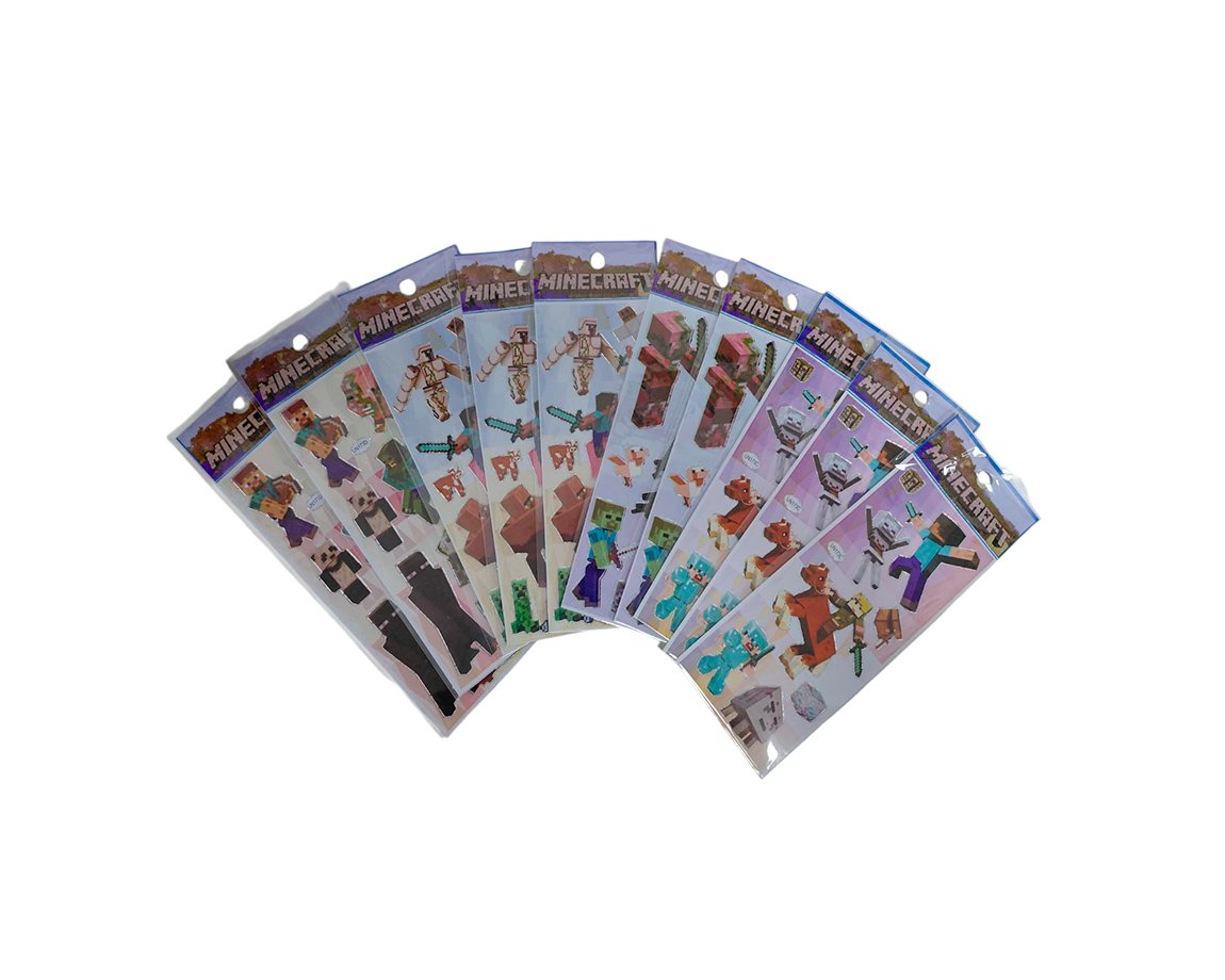 STICKERS MINECRAFT x 10 U.