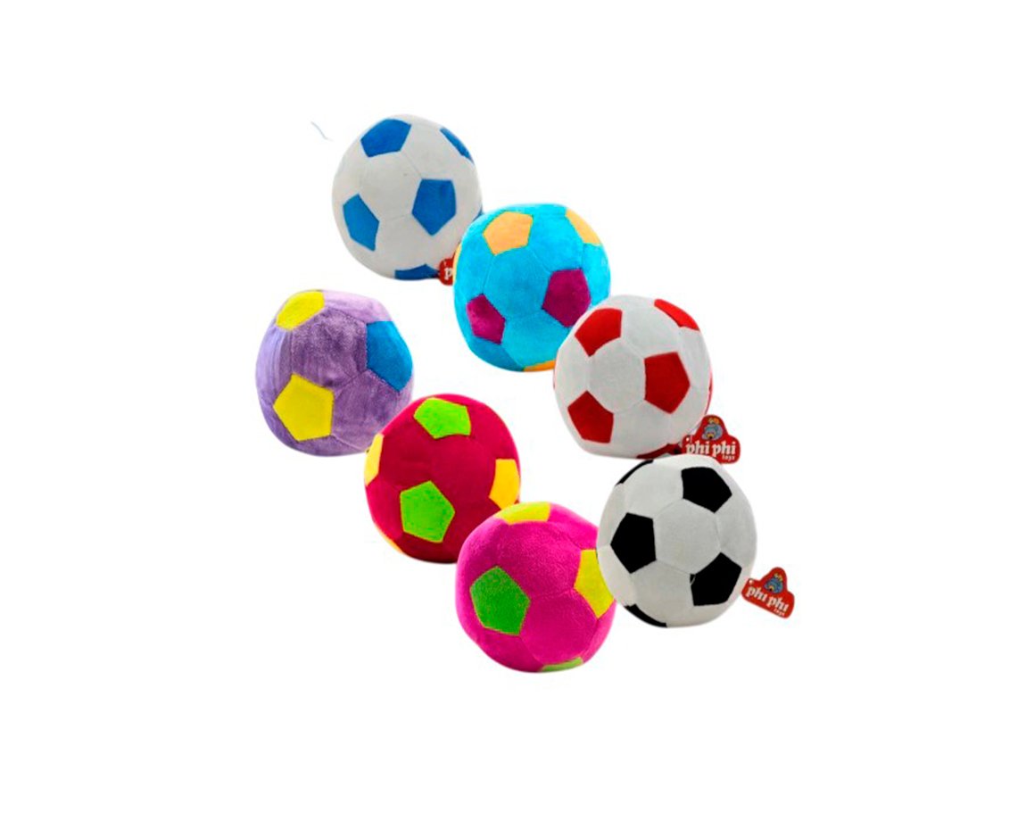 PELUCHE 2299 PELOTA DE FUTBOL CON SONAJERO 15 CM