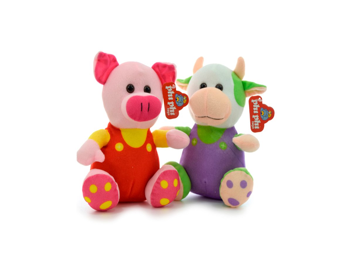 PELUCHE 5398 ANIMALES COLORIDOS SURTIDOS 21 CM