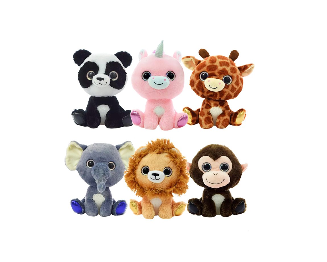 PELUCHE 5410 ANIMALES CON OJOS DE VIDRIO 20 CM