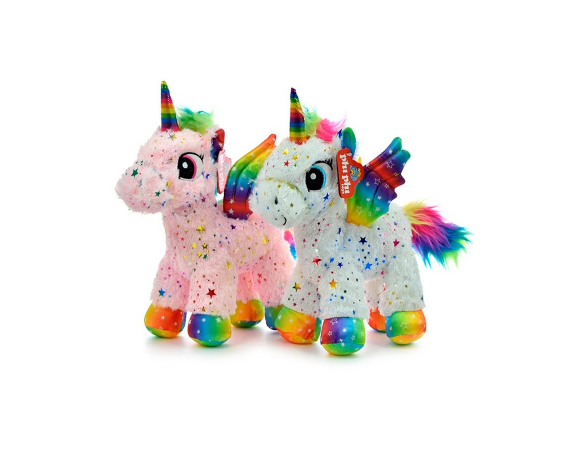 PELUCHE 4159 UNICORNIO PARADO 30 CM CON CORAZONCITOS APLICADOS