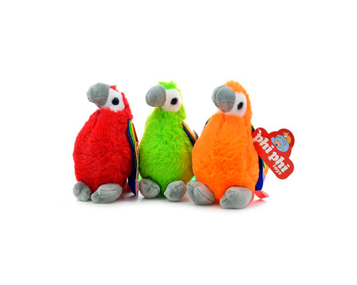 PELUCHE 2492 LORITO CON SONIDO 20 CM