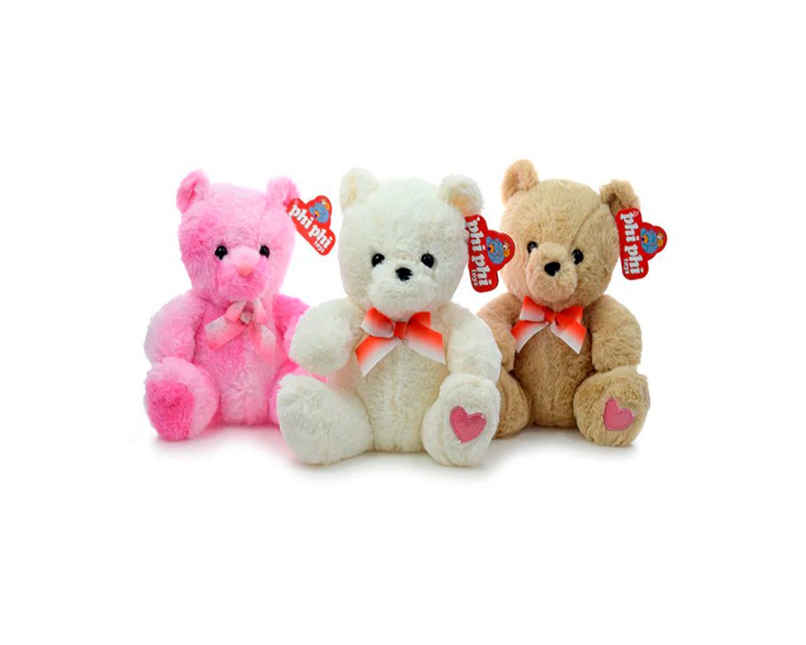 PELUCHE 6221 OSO CON MOÑO 25 CM SENTADO