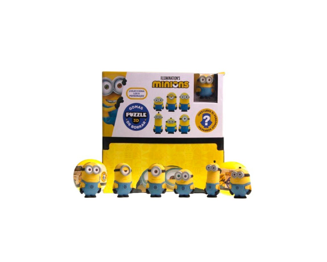 JUGUETE PUZZLE WERO WE4437 MINIONS ERASERS