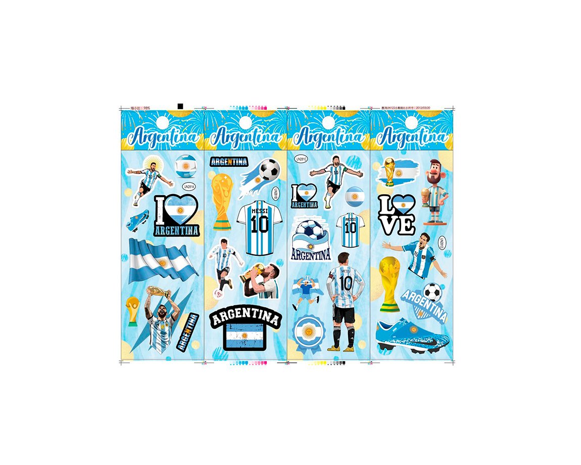 STICKERS SELECCION ARGENTINA  x 10 U.